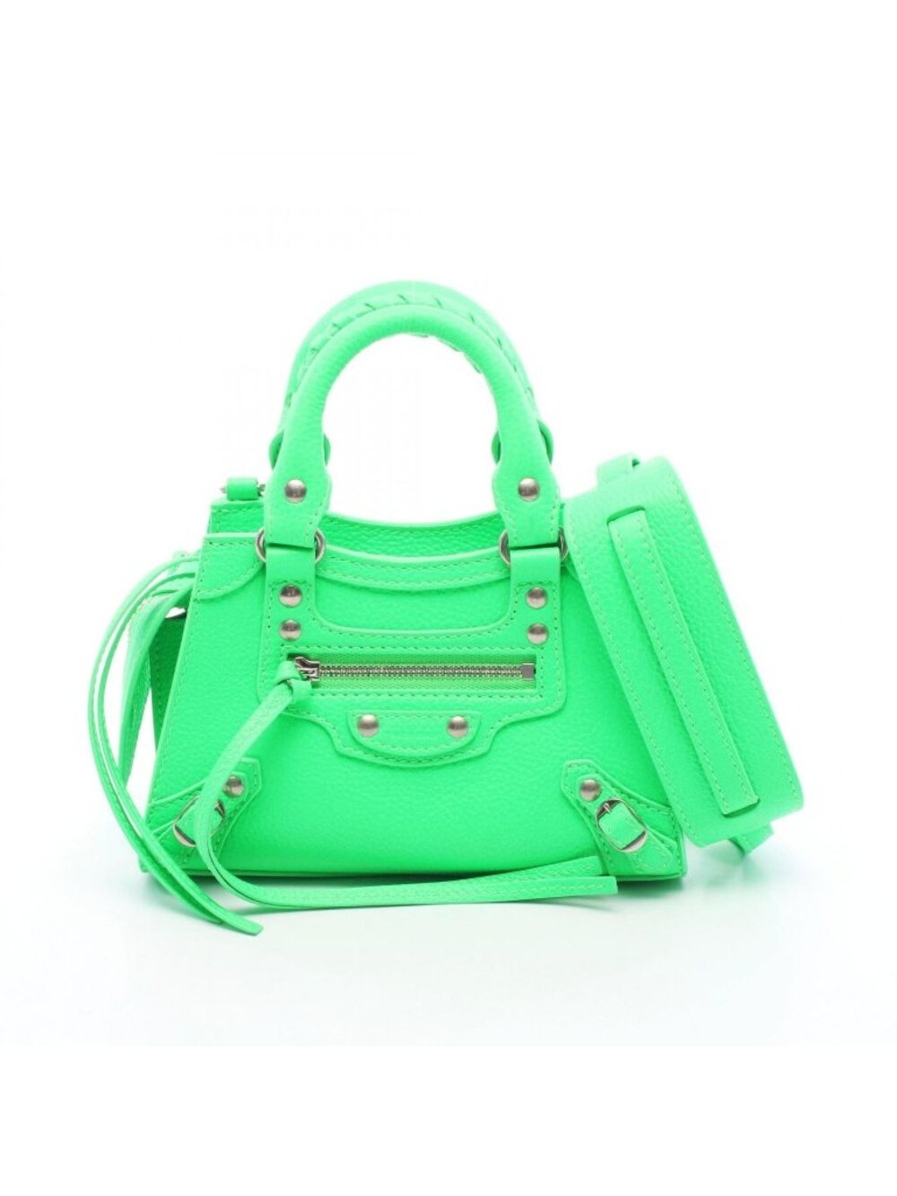 Balenciaga Handbag Neo Classic Nano 2-Way Green Leather City